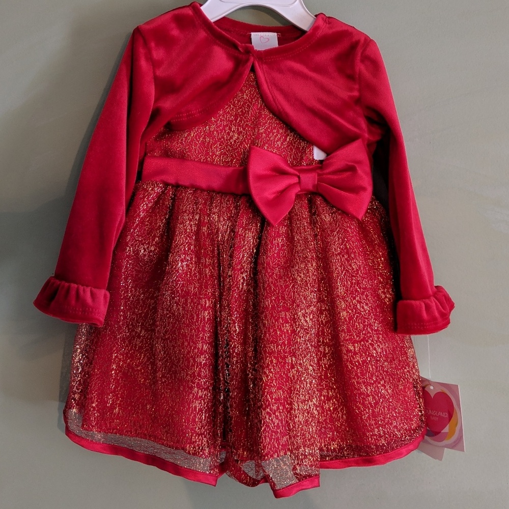 Youngland Baby Red Dress and Jacket